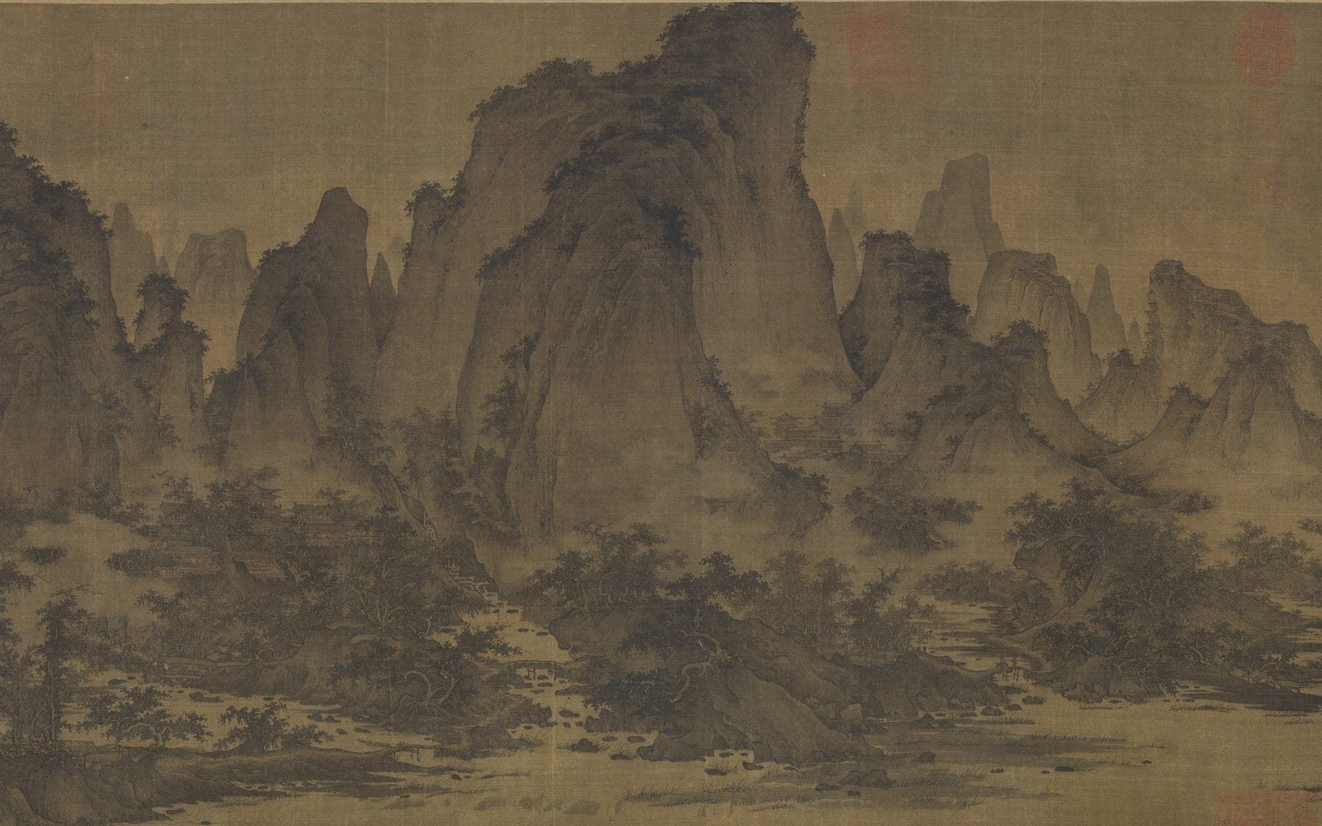 传屈鼎《夏山图》局部